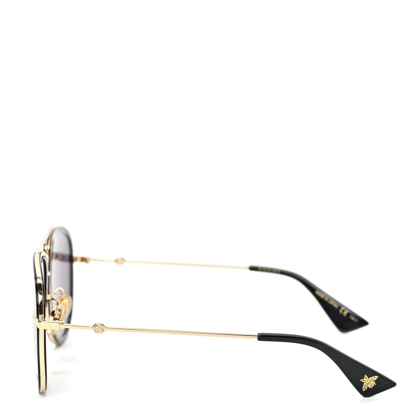 Aviator Sunglasses GG0062S Black Gold