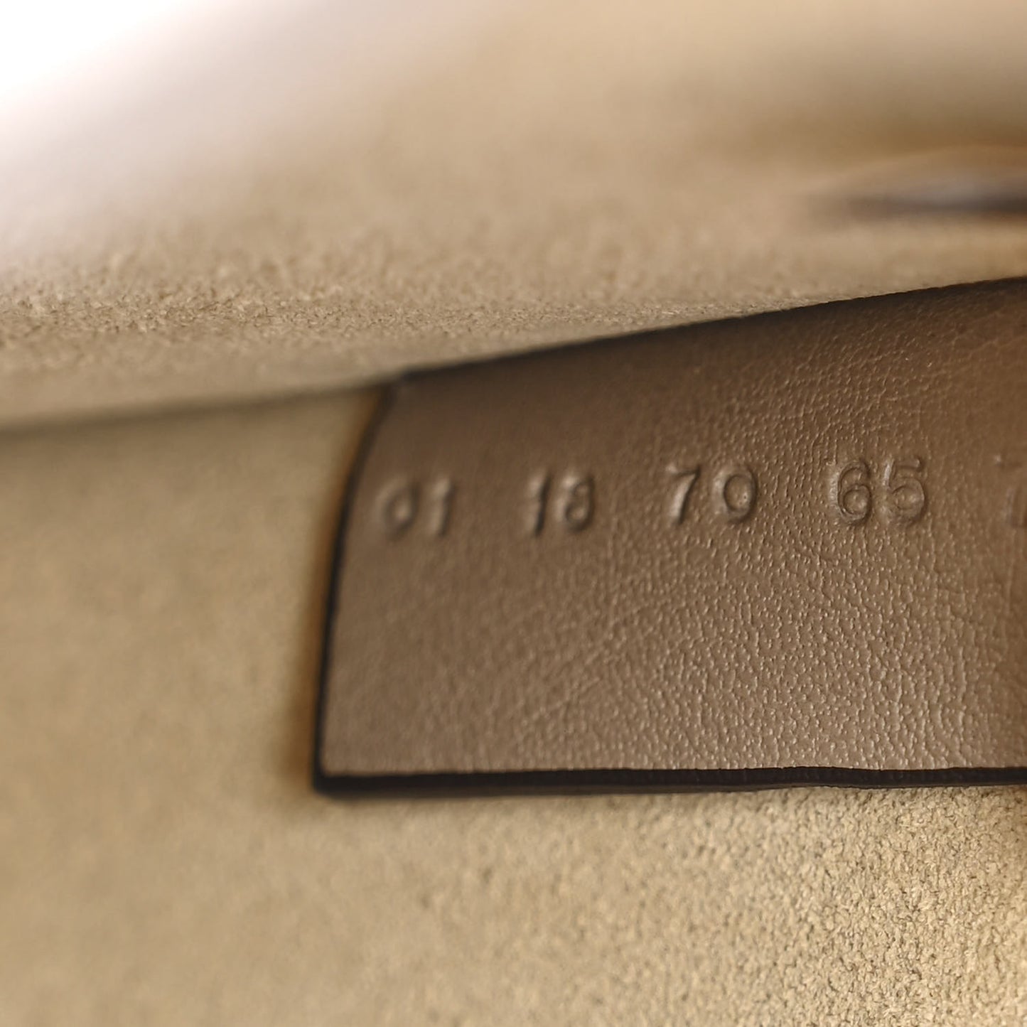 Calfskin Suede Small Nile Bracelet Bag Motty Grey