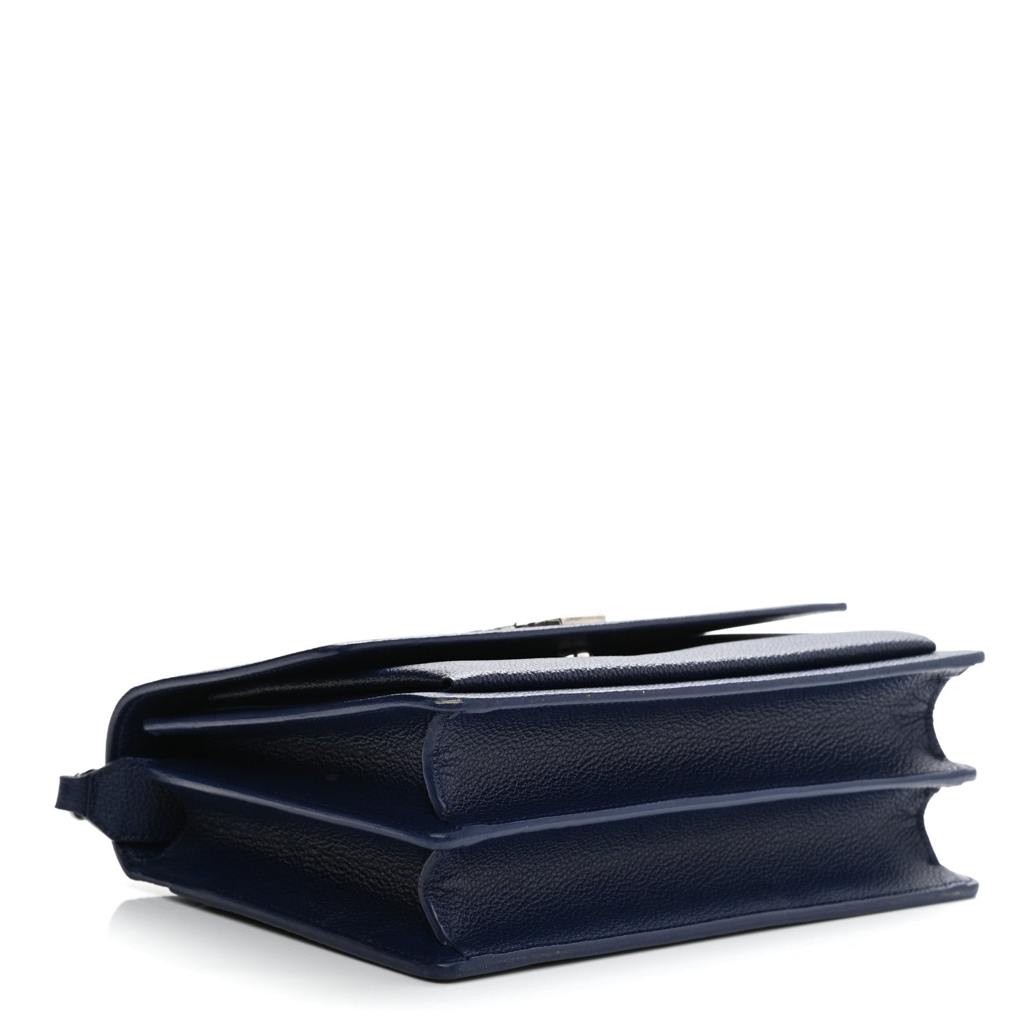 Saint Laurent Grained Calfskin Medium Monogram Sunset Dark Blue 4 of 10