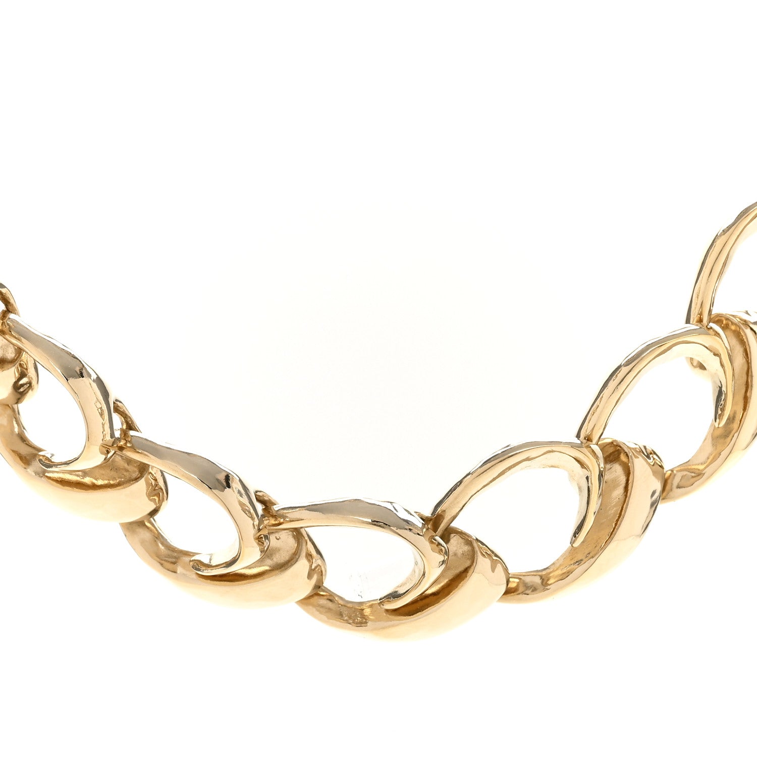 Chanel Crystal CC Chain Choker Necklace Gold 1 of 8