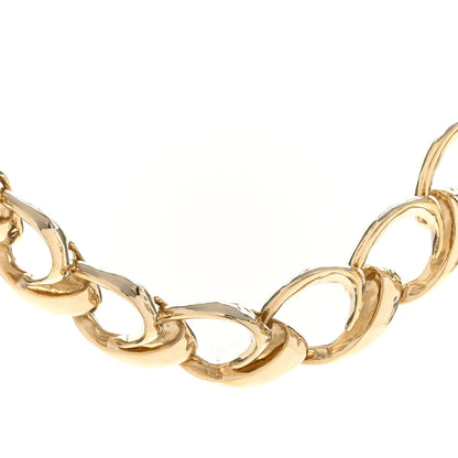 Chanel Crystal CC Chain Choker Necklace Gold 1 of 8