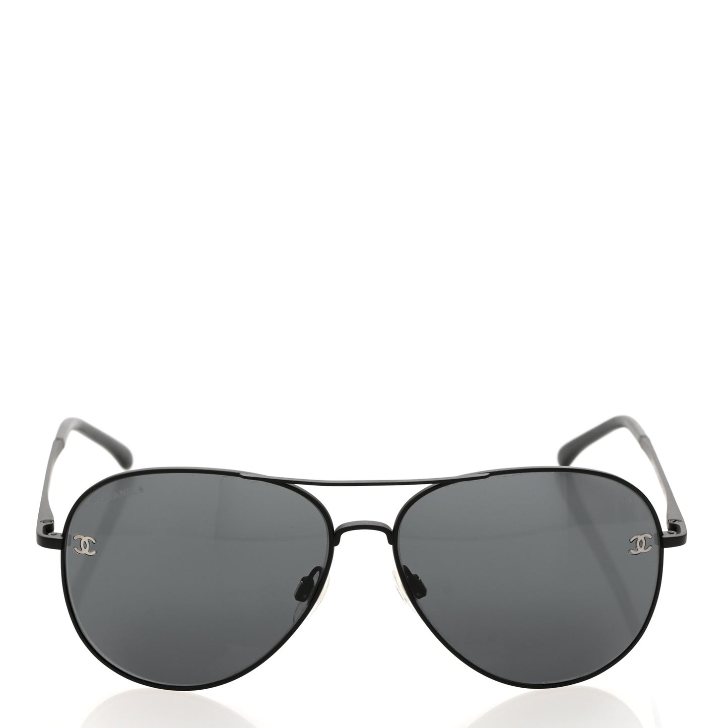 Metal Pilot Aviator CC Sunglasses 4189-T-Q Black