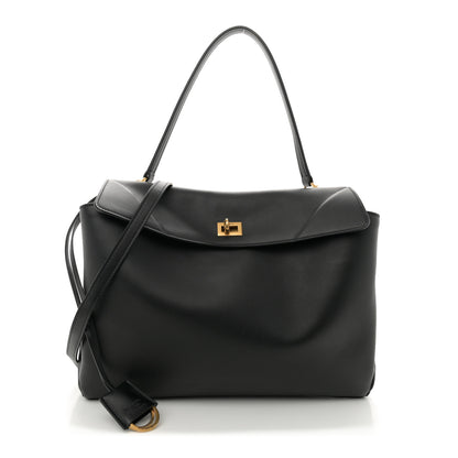 Balenciaga Natural Smooth Calfskin Medium Rodeo Top Handle Handbag Black 1 of 11
