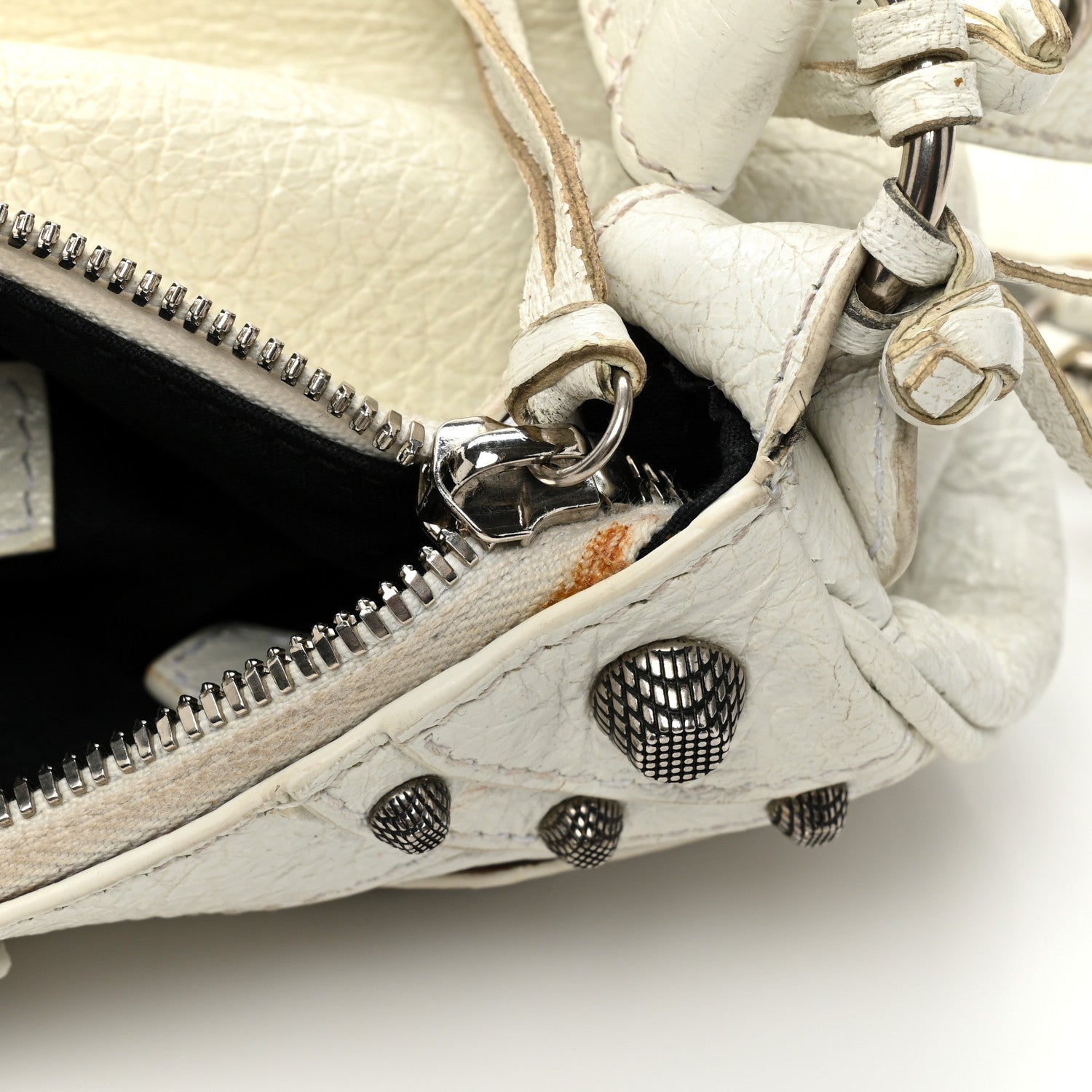 Balenciaga Agneau Arena Le Cagole Shoulder Bag XS Optic White 10 of 14