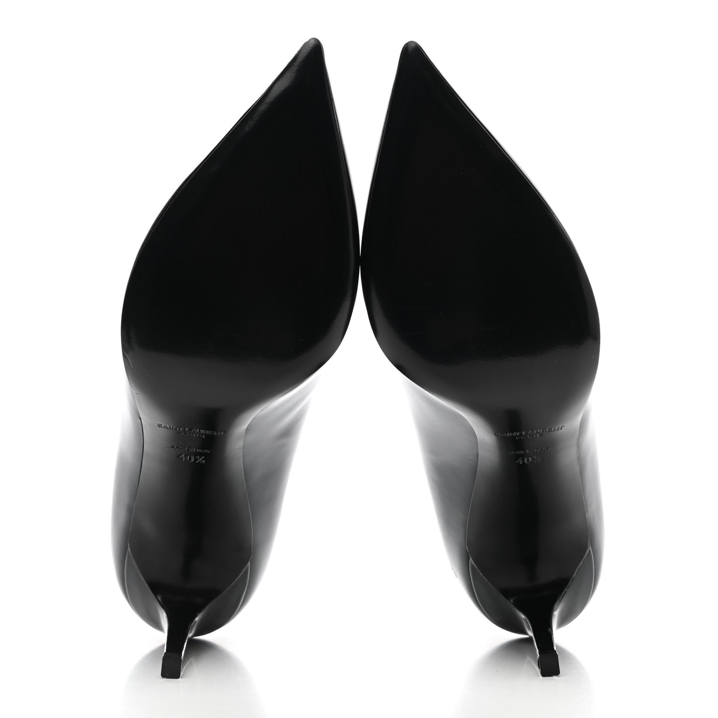 Patent Calfskin Anja 85 Pumps 40.5 Black