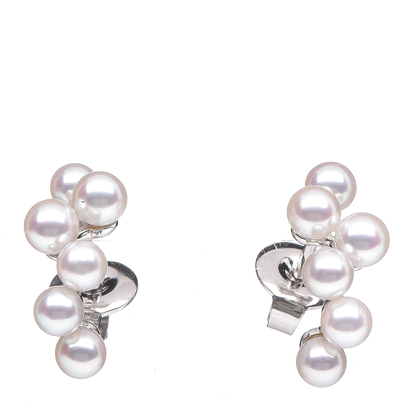 18K White Gold Akoya Pearl 4.2-3.2mm Bubbles Earrings