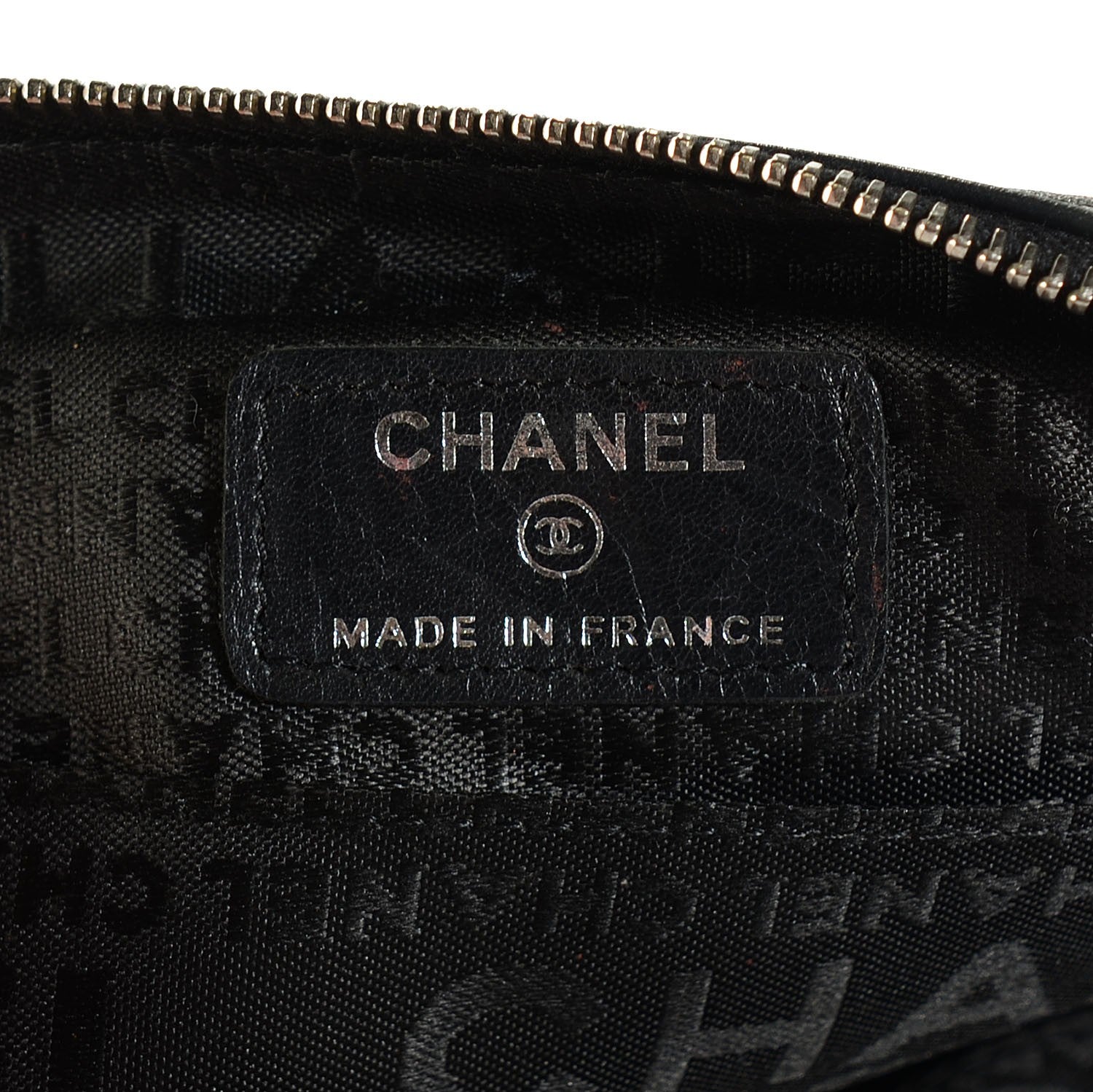 Chanel Aged Calfskin Quilted Cambon Cosmetic Case Black 6 of 7