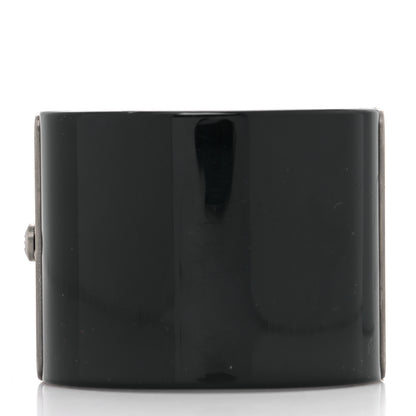 Chanel Resin Crystal CC Cuff Black 3 of 5