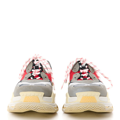 Balenciaga Fabric Mesh Womens Triple S Mule Sneakers 40 Grey Red 2 of 9