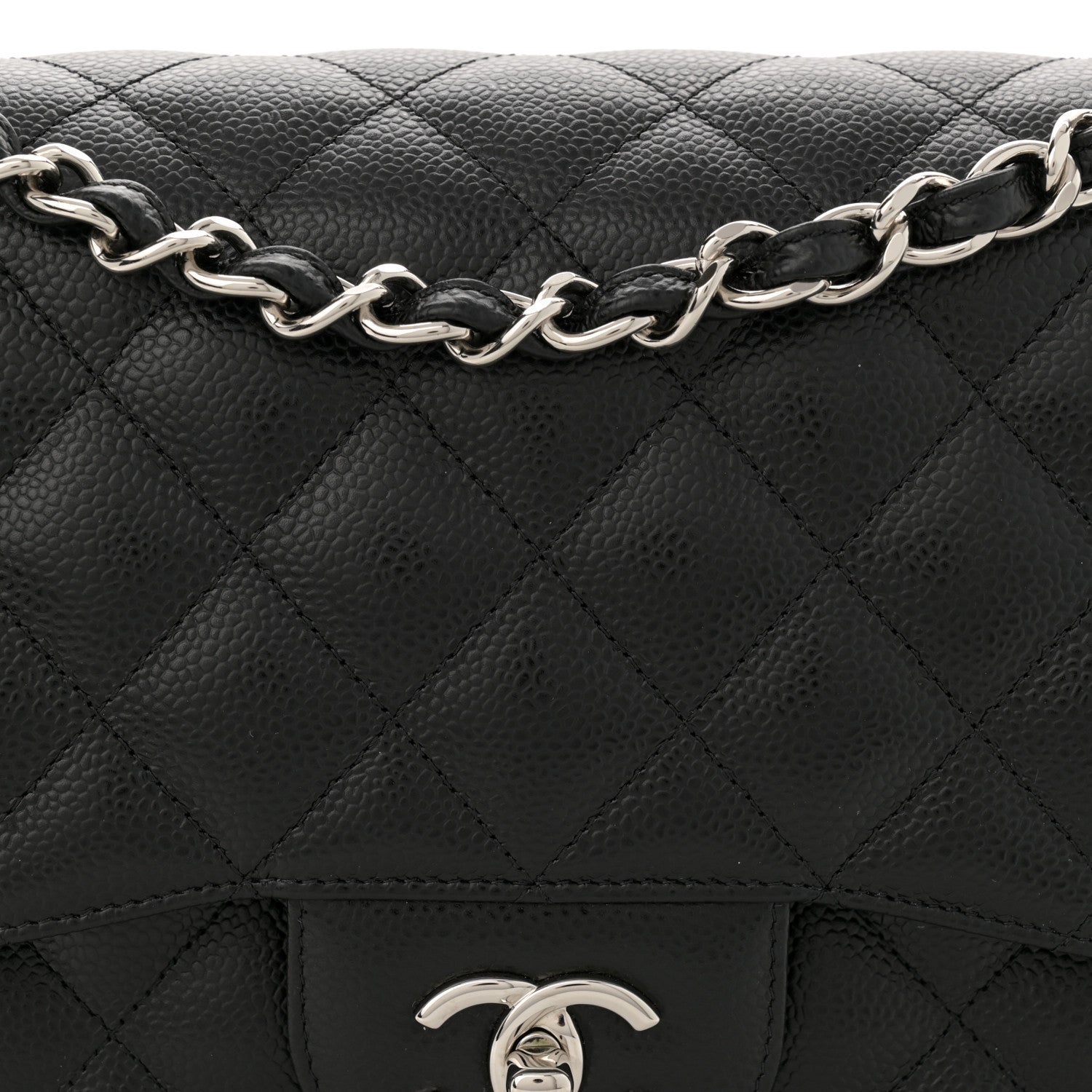 Chanel Caviar Quilted Jumbo Double Flap Black 8 of 11
