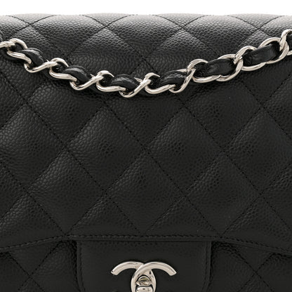 Chanel Caviar Quilted Jumbo Double Flap Black 8 of 11