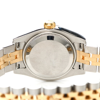 Rolex Stainless Steel 18K Yellow Gold Diamond 26mm Oyster Perpetual Datejust Watch Blue 179173 4 of 5