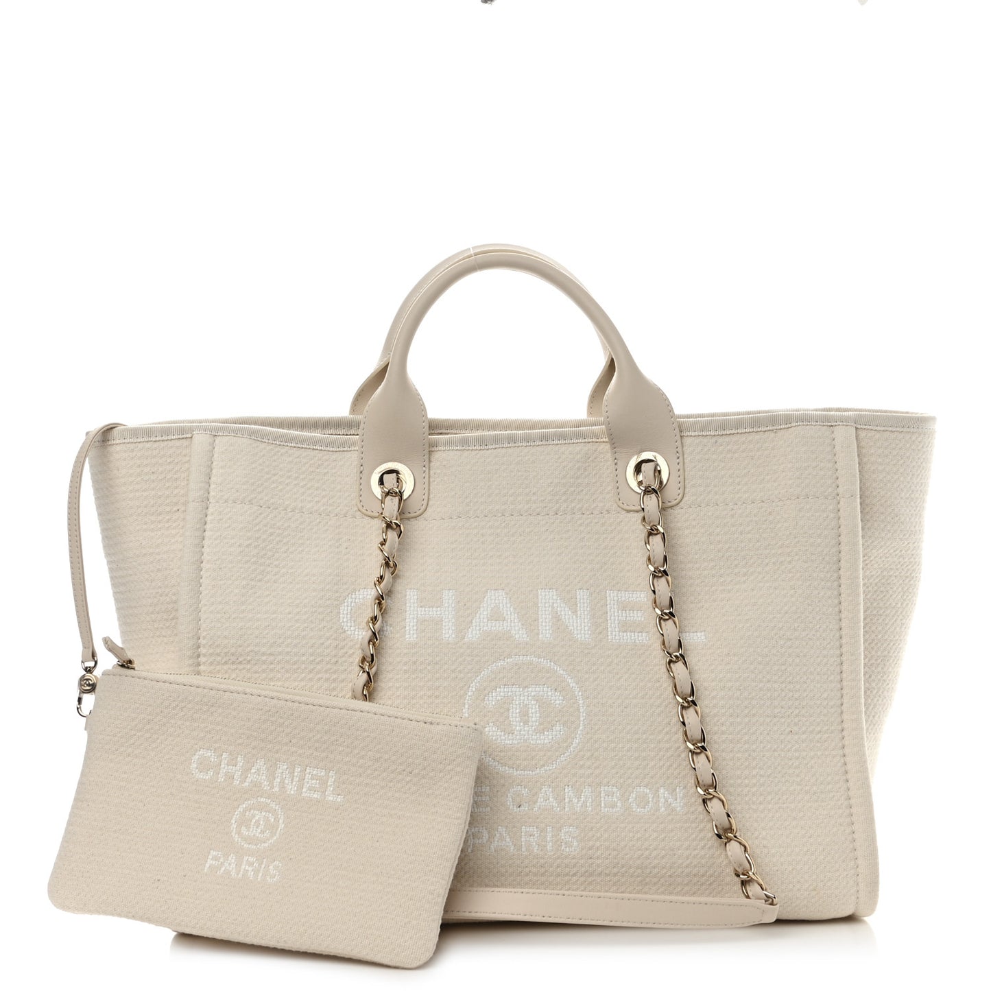 Mixed Fibers Medium Deauville Tote White