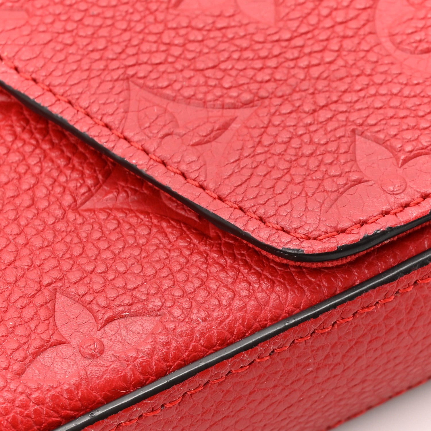 Louis Vuitton Empreinte Pochette Felicie Chain Wallet Scarlet 13 of 14