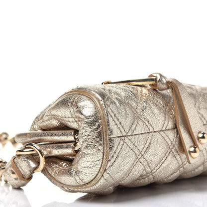 Marc Jacobs Metallic Calfskin Quilted Stam Clutch Gold 8 of 11