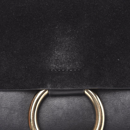 Chloe Suede Calfskin Small Faye Shoulder Bag Black 10 of 11
