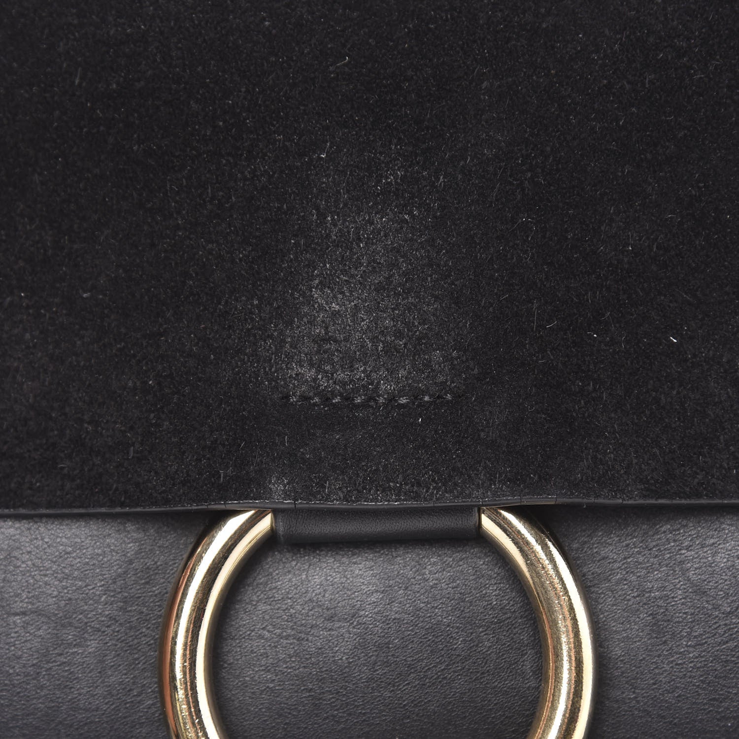 Chloe Suede Calfskin Small Faye Shoulder Bag Black 10 of 11