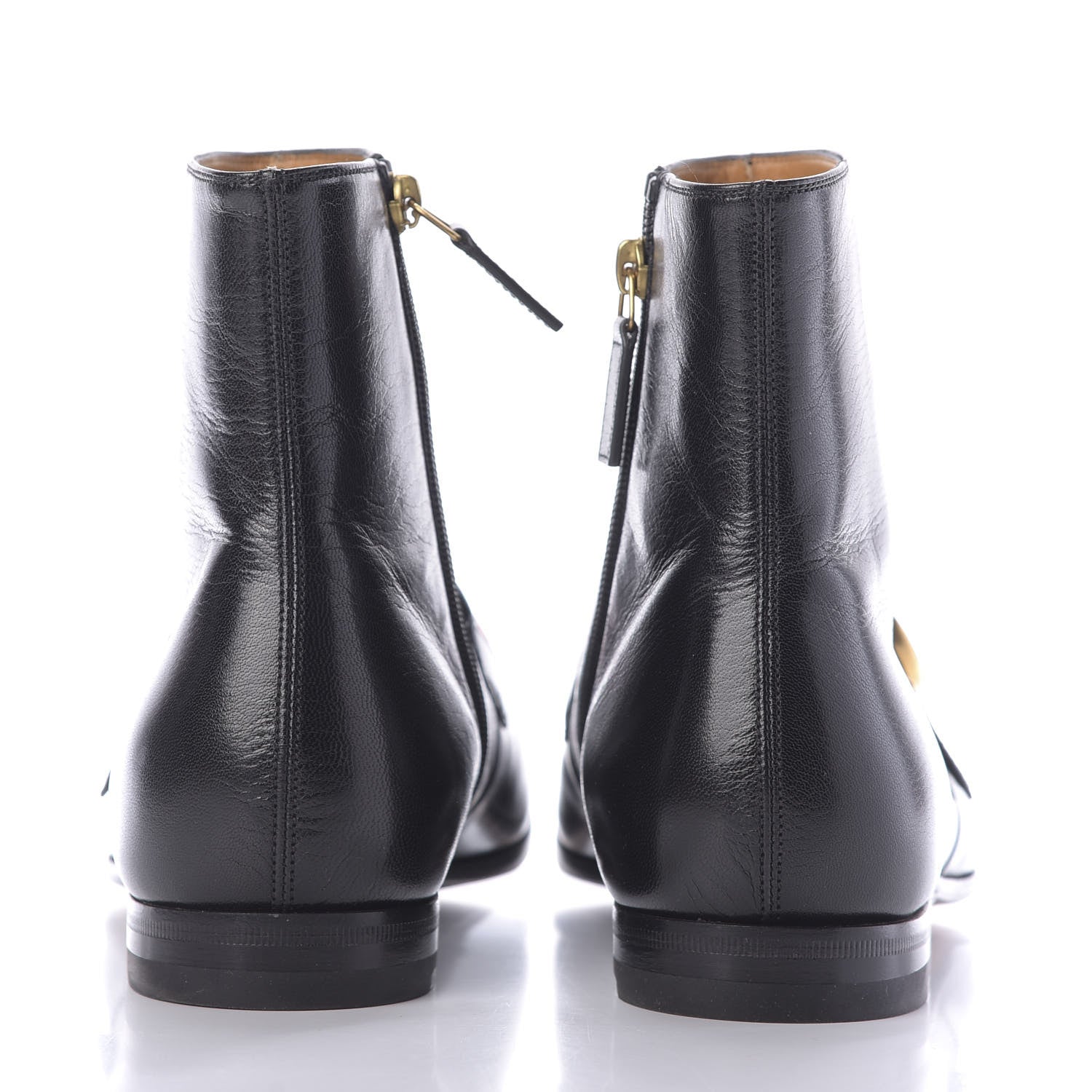 Gucci Goatskin Web Mens GG Ankle Boots 9.5 Black 5 of 12