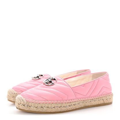 Gucci Nappa Matelasse GG Marmont Espadrilles 38.5 Wild Rose 4 of 10