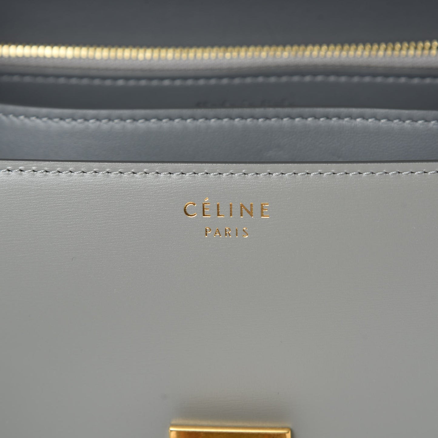 Box Calfskin Medium Classic Box Flap Bag Zinc
