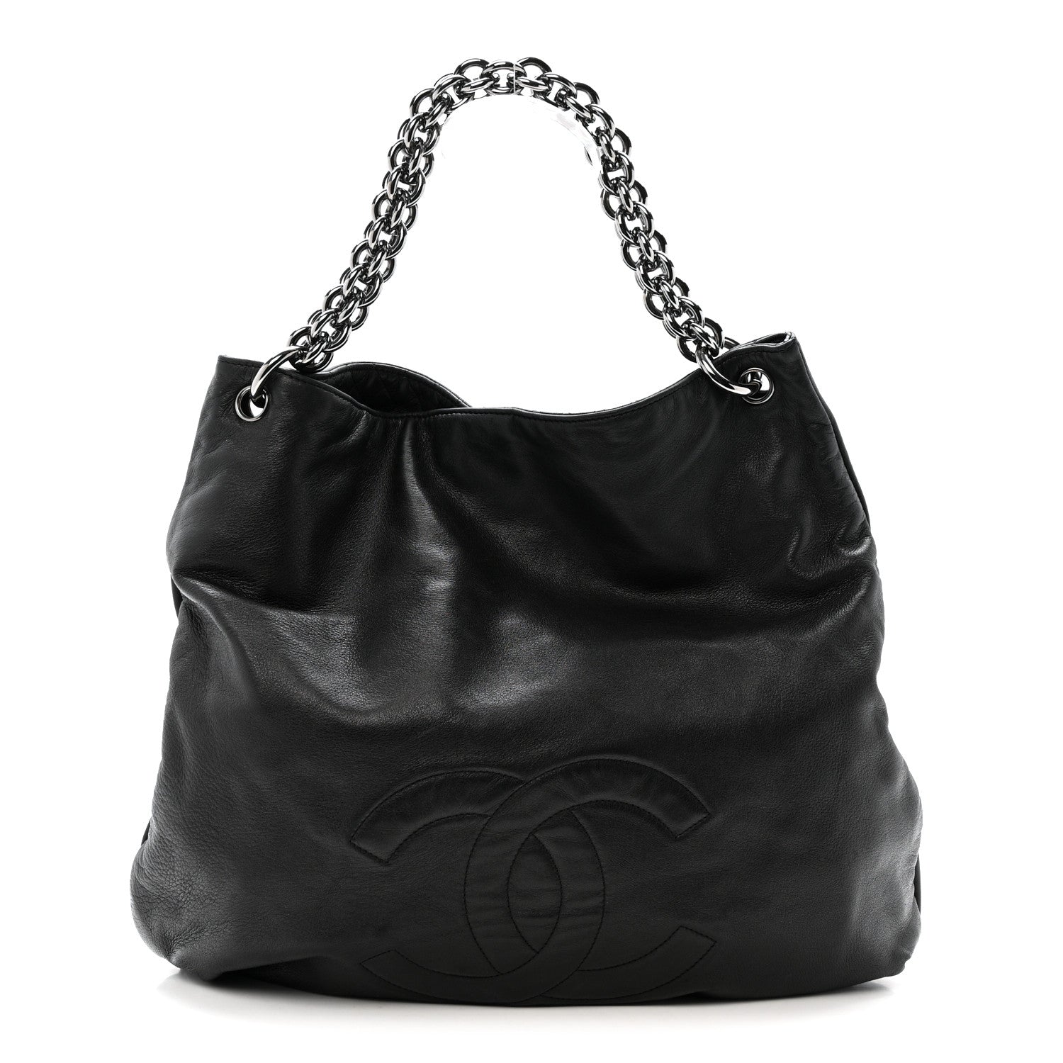 Chanel Lambskin Large Soft and Chain Hobo Black 1 of 12