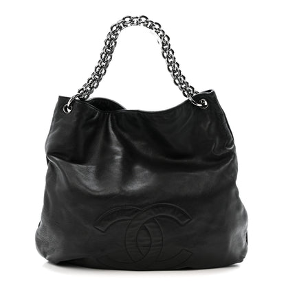 Chanel Lambskin Large Soft and Chain Hobo Black 1 of 12