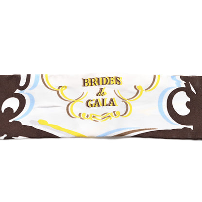 Hermes Silk Brides De Gala Shadow Twilly Marron White Jaune 4 of 4