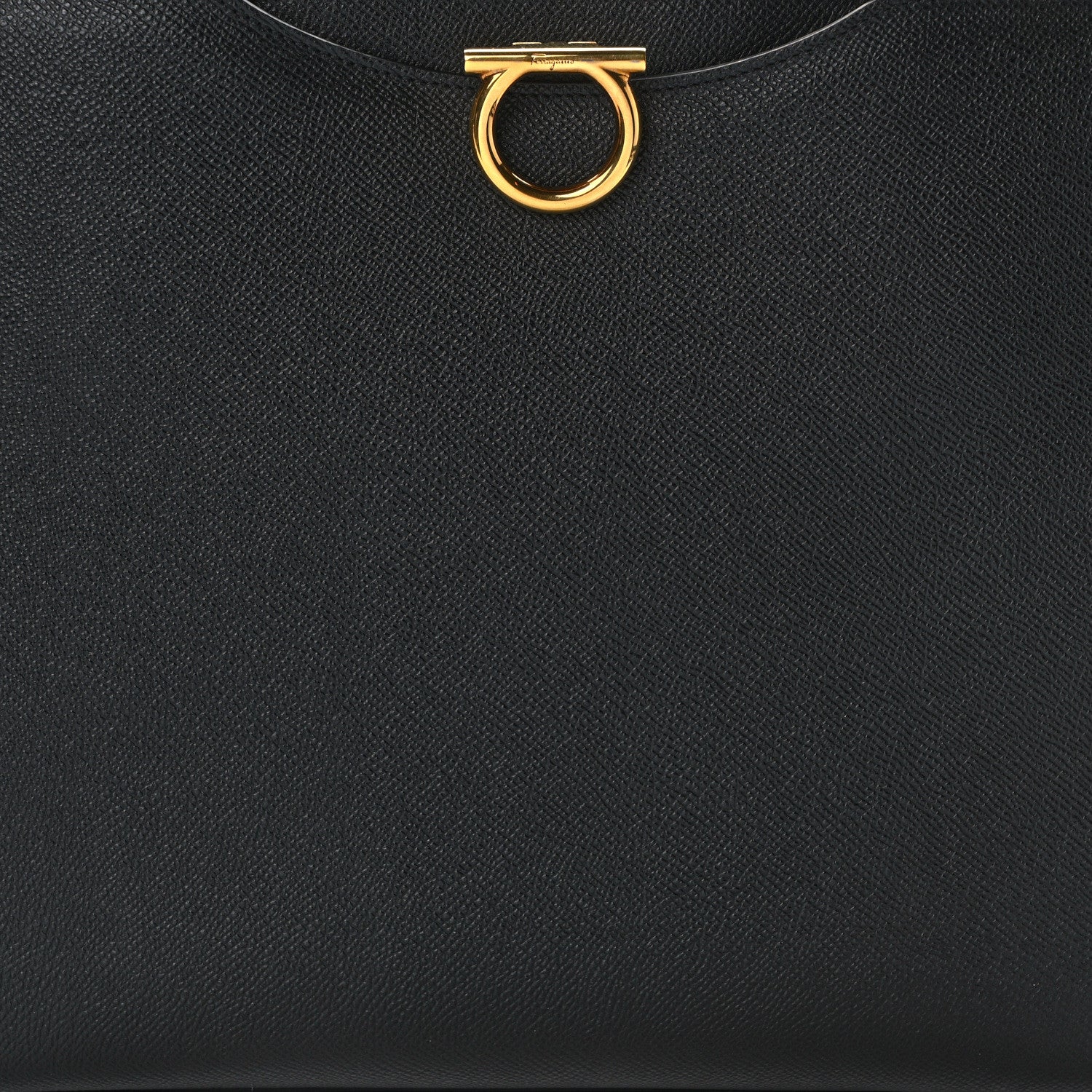 Salvatore Ferragamo Grainy Calfskin Gemini Tote Black Bonbon 7 of 13