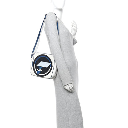 Chanel Nylon Rubber Messenger White Blue 3 of 21
