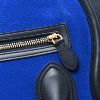 Celine Nubuck Smooth Calfskin Micro Tri-Color Luggage Bright Blue 11 of 11
