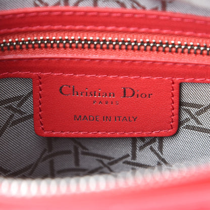 Christian Dior Lambskin Cannage Medium Lady Dior Red 6 of 10