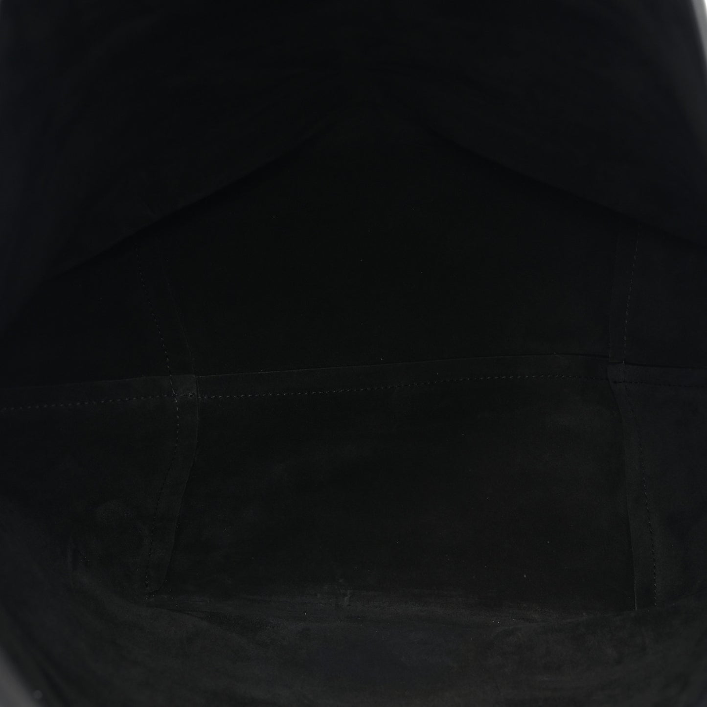 Grained Calfskin Large N/S Park Tote Black