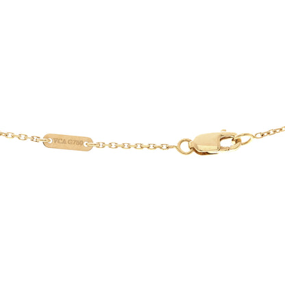Van Cleef & Arpels 18K Yellow Gold Mother of Pearl Sweet Alhambra Pendant Necklace 4 of 6
