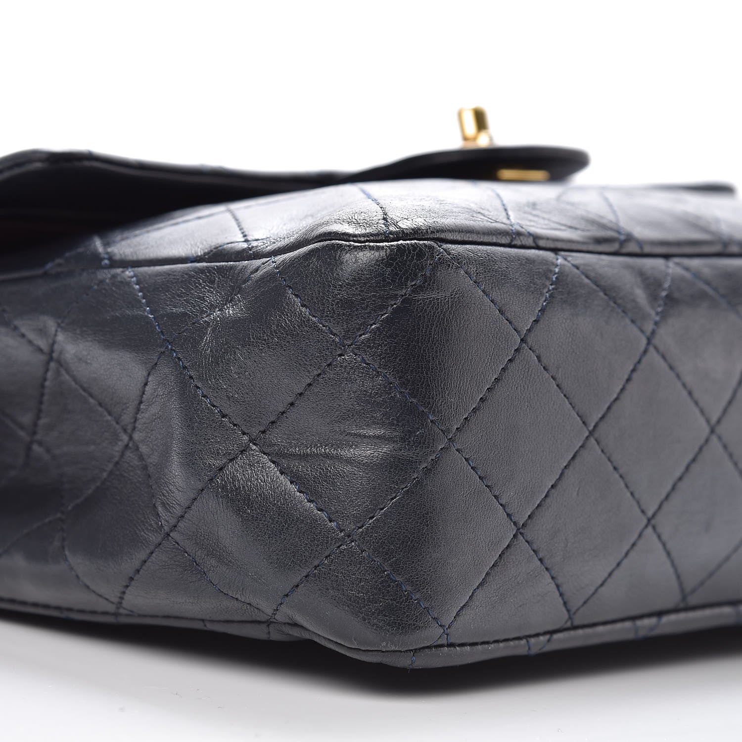 Chanel Lambskin Quilted Medium Double Flap Navy 13 of 19