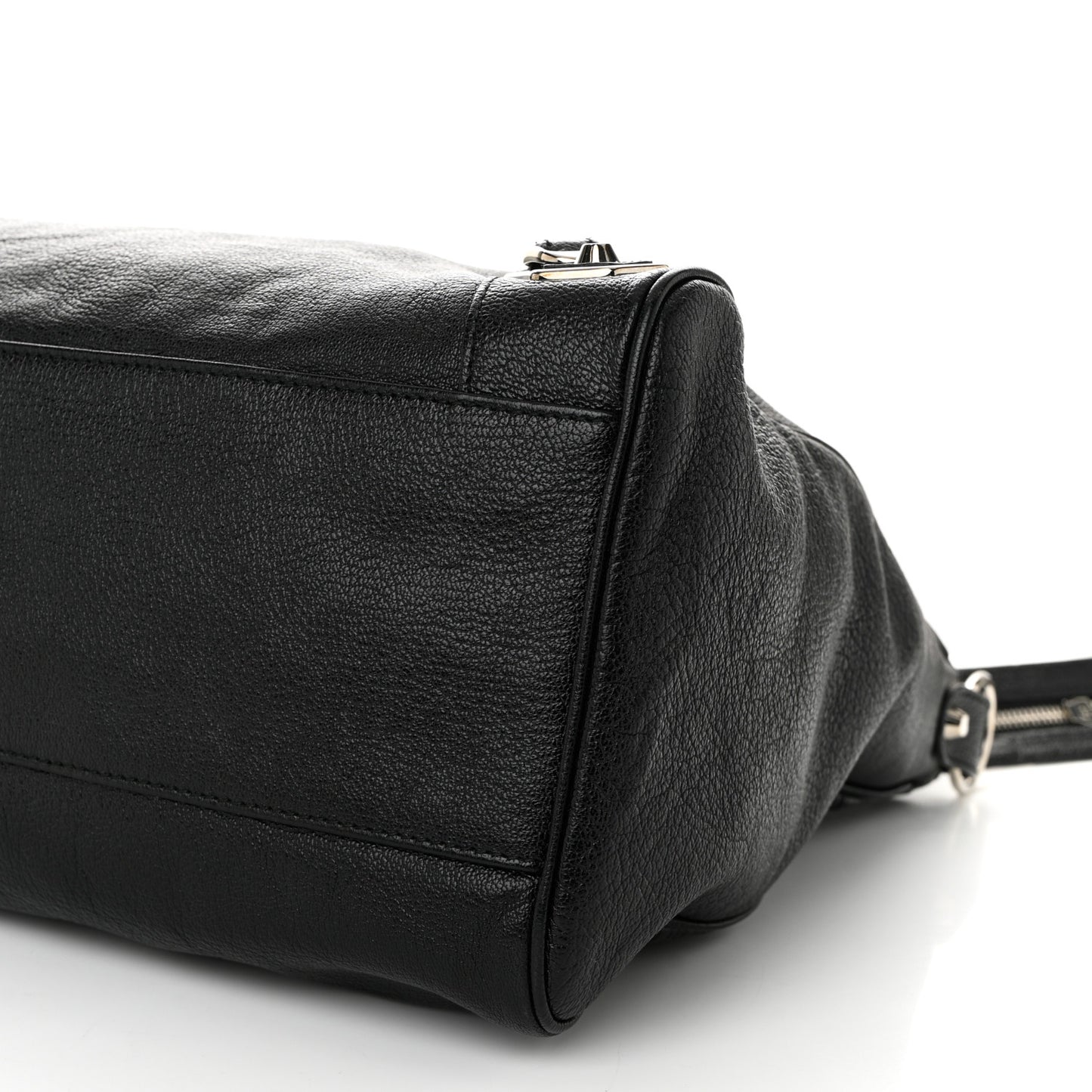 Chevre Silver Metallic Edge Hardware Velo Black