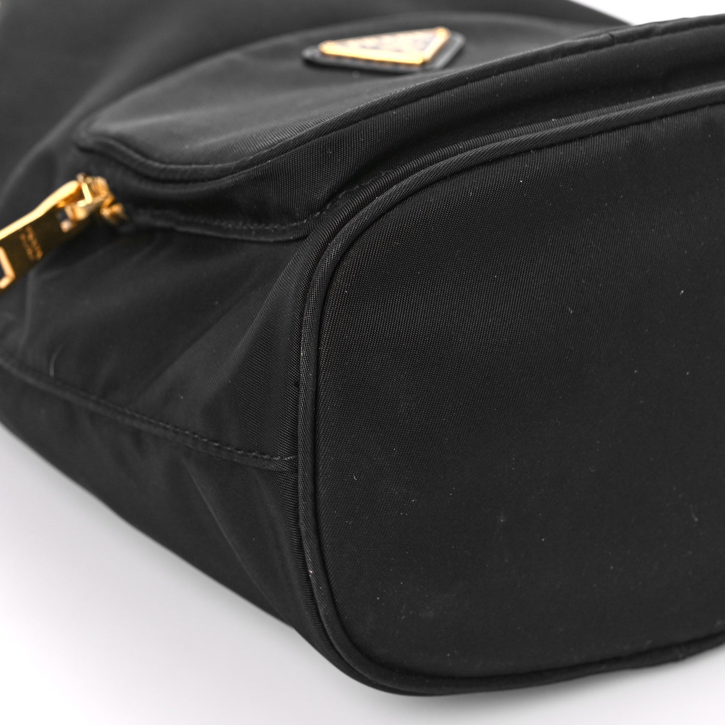 Saffiano Tessuto Nylon Mini Bucket Crossbody Bag Black