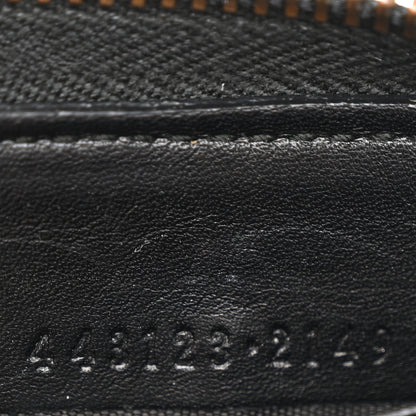 Gucci Calfskin Matelasse GG Marmont Zip Around Wallet Black 7 of 15