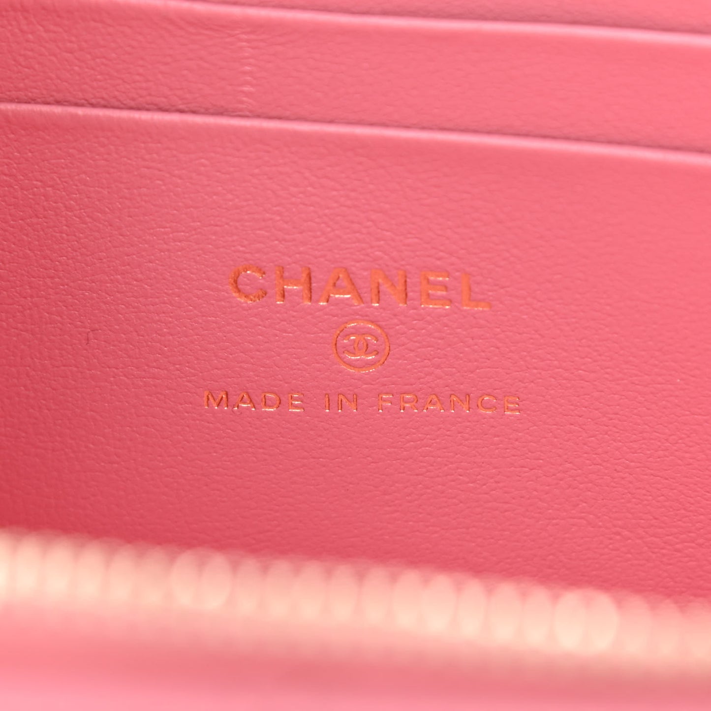 Lambskin Quilted Small Top Handle Vanity Case With Chain Dark Pink