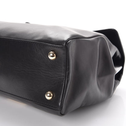 Valentino Garavani Vitello Large Rockstud Single Handle Flap Satchel Black 15 of 15