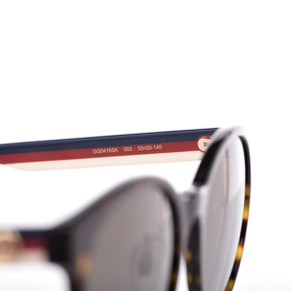Gucci Acetate Round Eye GG Web Sunglasses GG0854SK Tortoise 6 of 9
