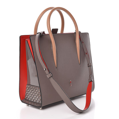 Christian Louboutin Calfskin Empire Patent Studded Medium Paloma Storm 3 of 10