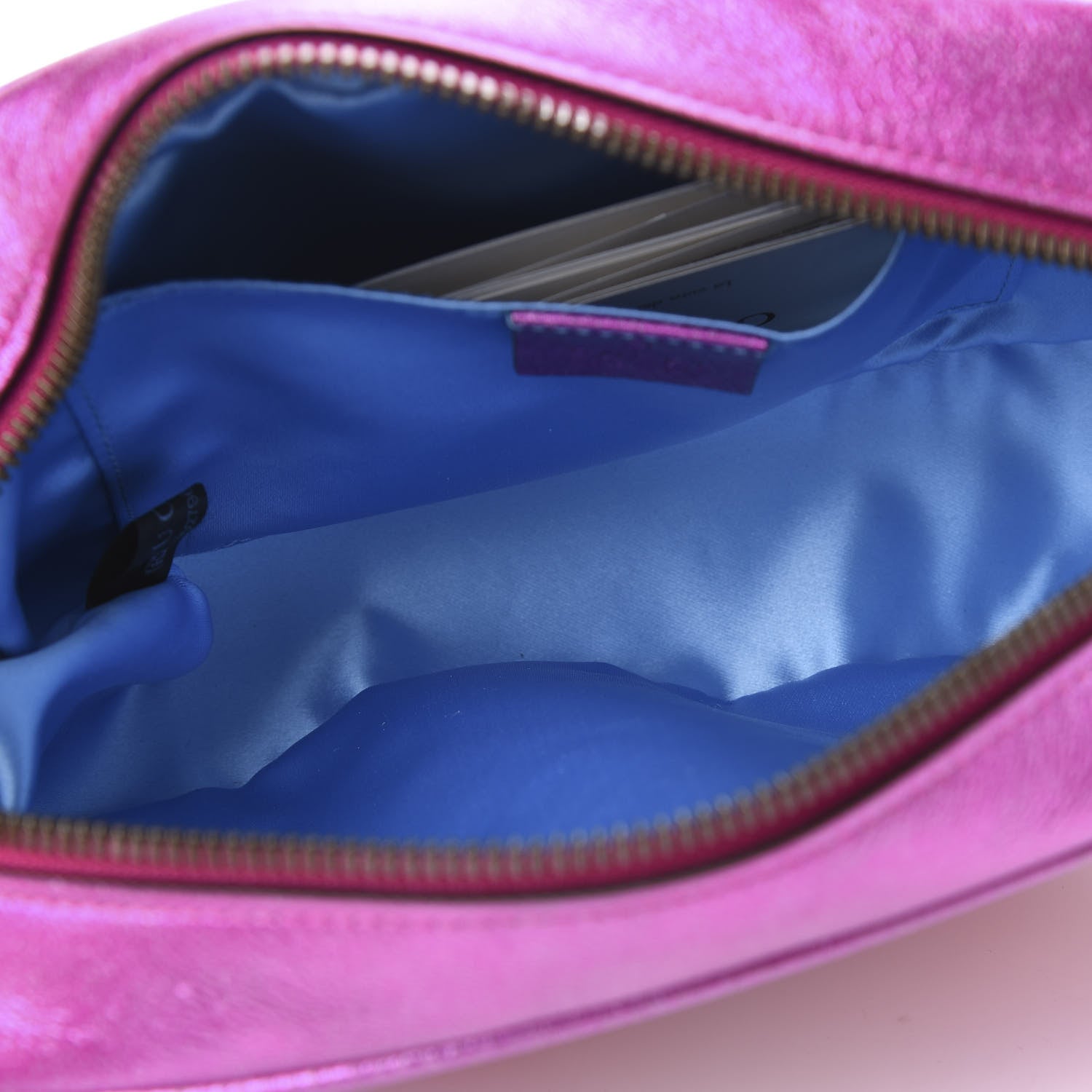 Gucci Laminated Nappa Matelasse Small GG Marmont Chain Shoulder Bag Fuxia Rosso Rosa 5 of 10