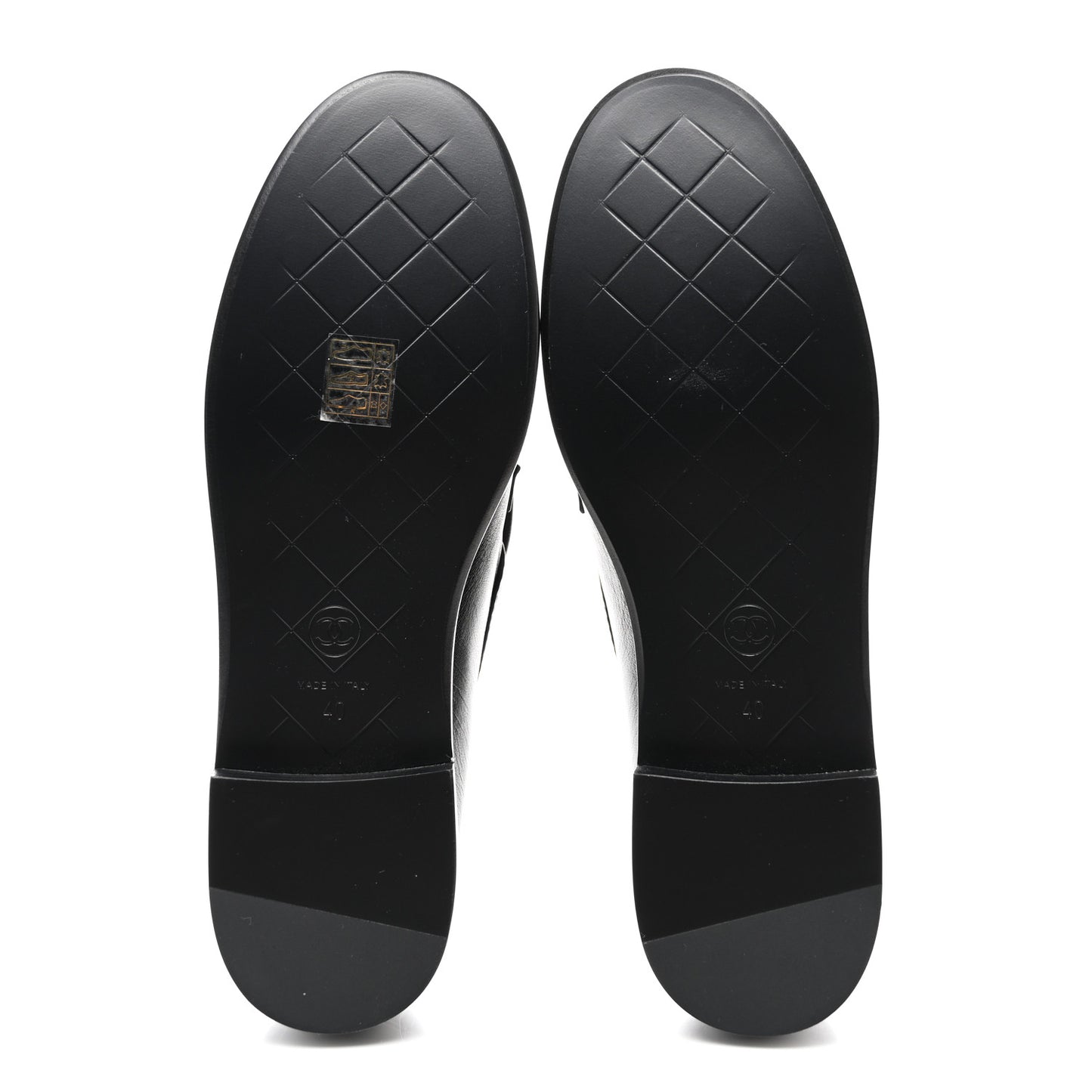 Lambskin Quilted CC Turnlock Loafers 40 Black