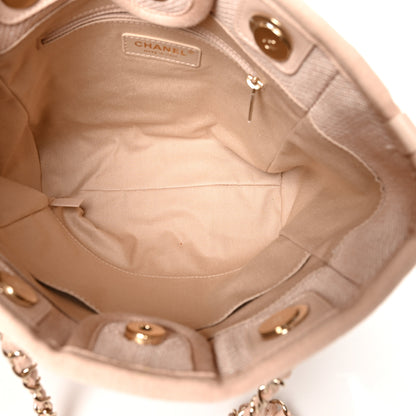 Chanel Mixed Fibers Calfskin Mini Deauville Tote Rose Pink 5 of 10