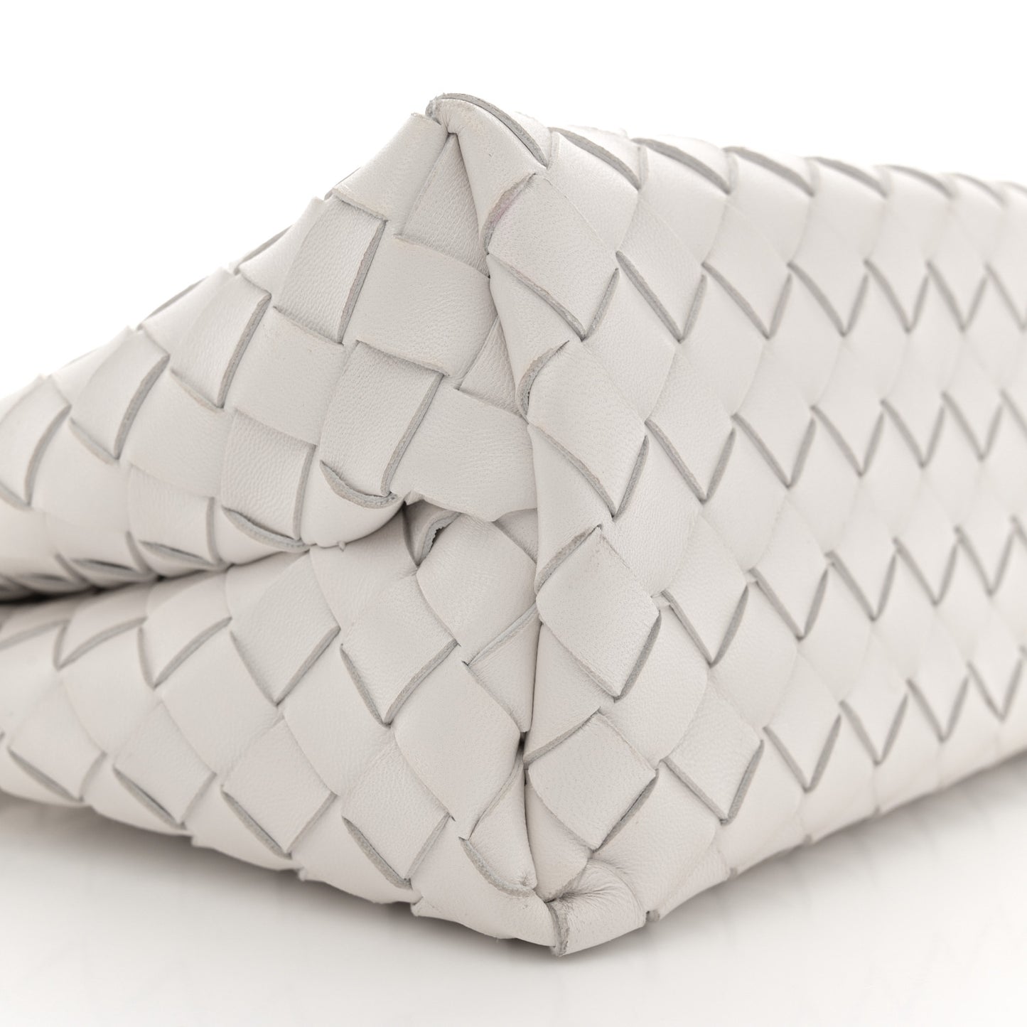 Nappa Intrecciato Small Andiamo Shoulder Bag White