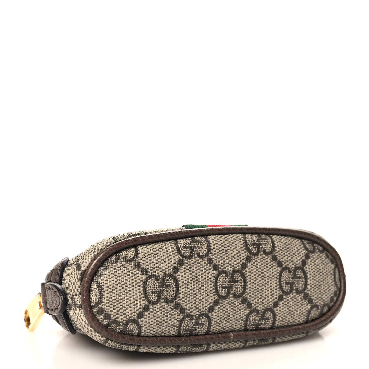 GG Supreme Monogram Web Ophidia Dome Key Pouch Beige New Acero