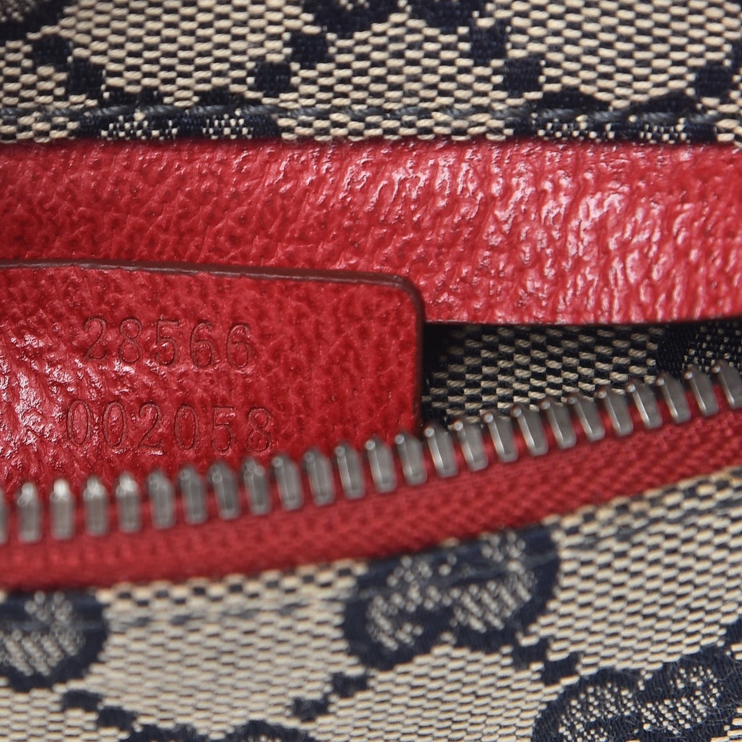 GG Monogram Web Double Pocket Belt Bag Navy Red
