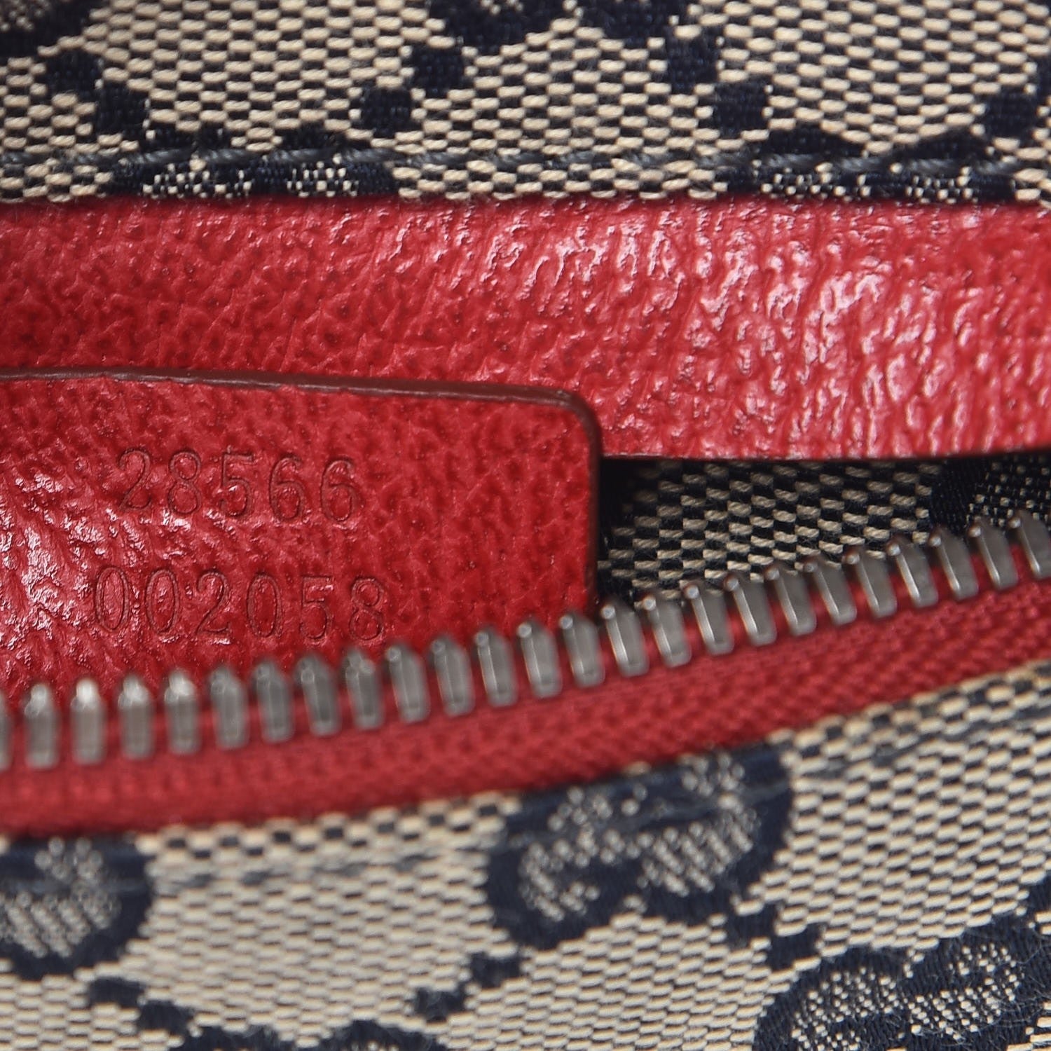 Gucci GG Monogram Web Double Pocket Belt Bag Navy Red 8 of 8