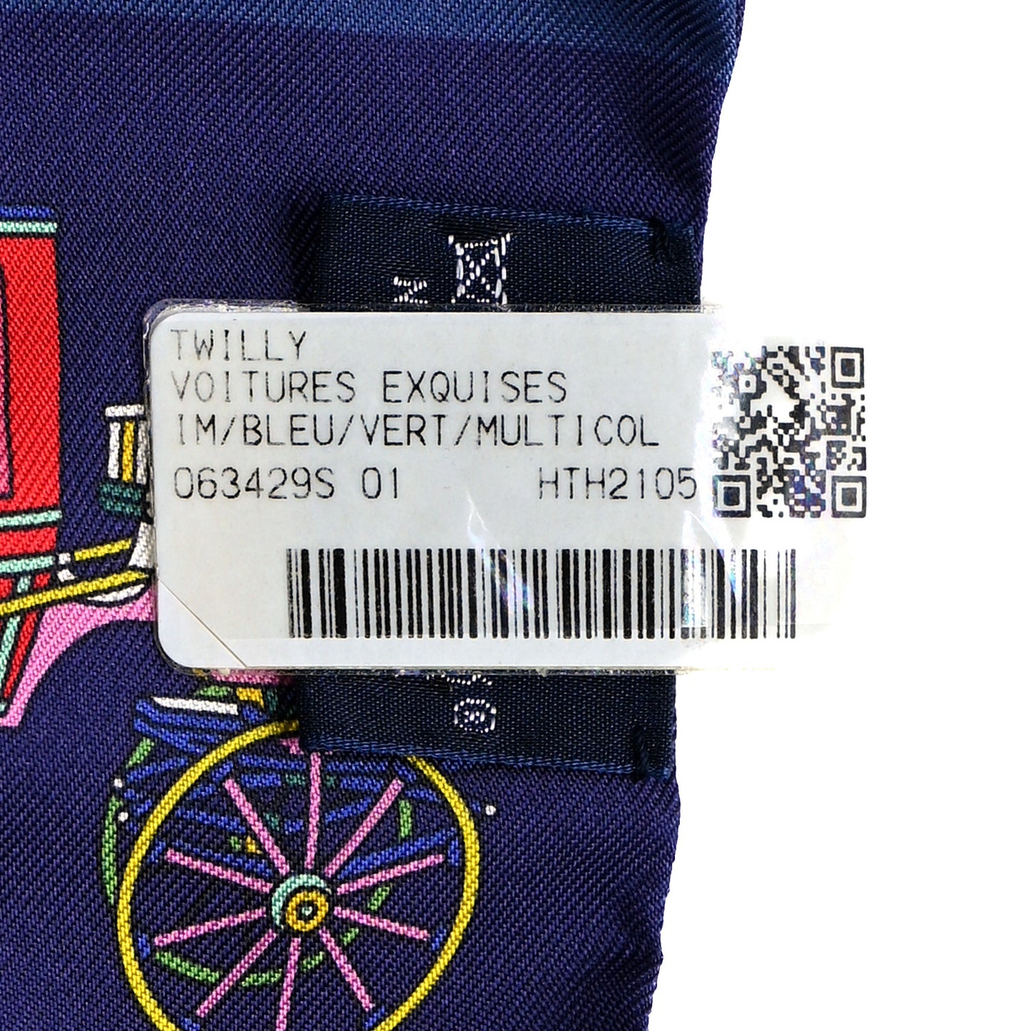 Silk Les Voitures Exquises Twilly Bleu Vert Multicolor