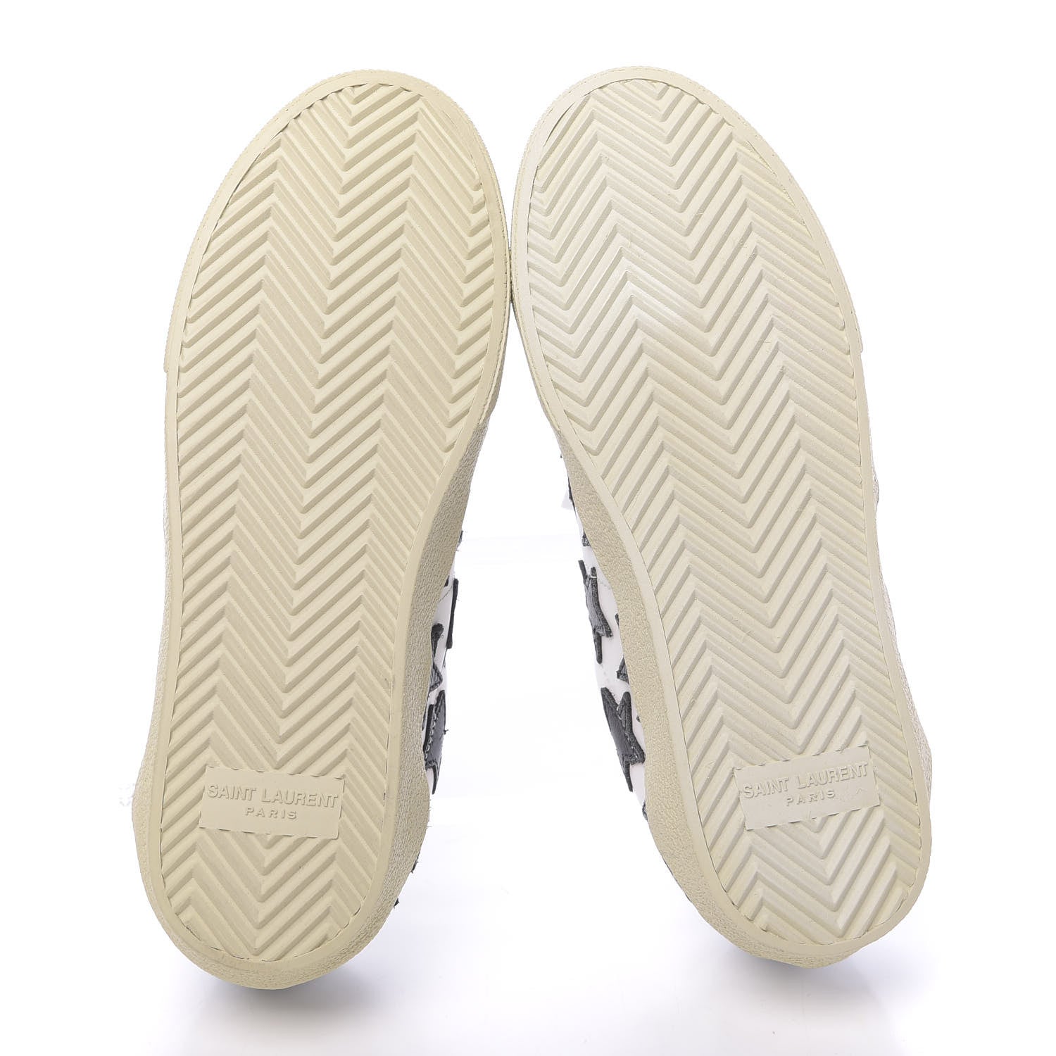 Saint Laurent Calfskin Star Court Sneakers 35 White Black 5 of 9